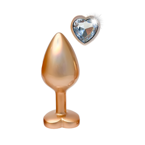 Dream Toys - Gleaming Love - Aluminium buttplug met siersteen - Medium